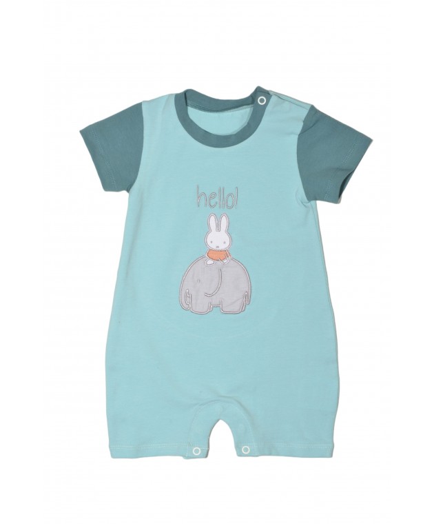 Miffy Des.13 Φορμάκι Καλοκαιρινό Μέντα Ανοιχτό Με Κέντημα 9-12 Mηνών 74 cm