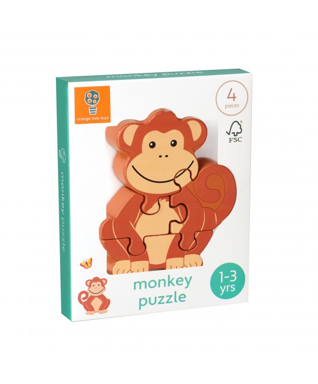 Μικρό Παζλ Μαϊμουδάκι Animals Orange Tree Toys Παζλ