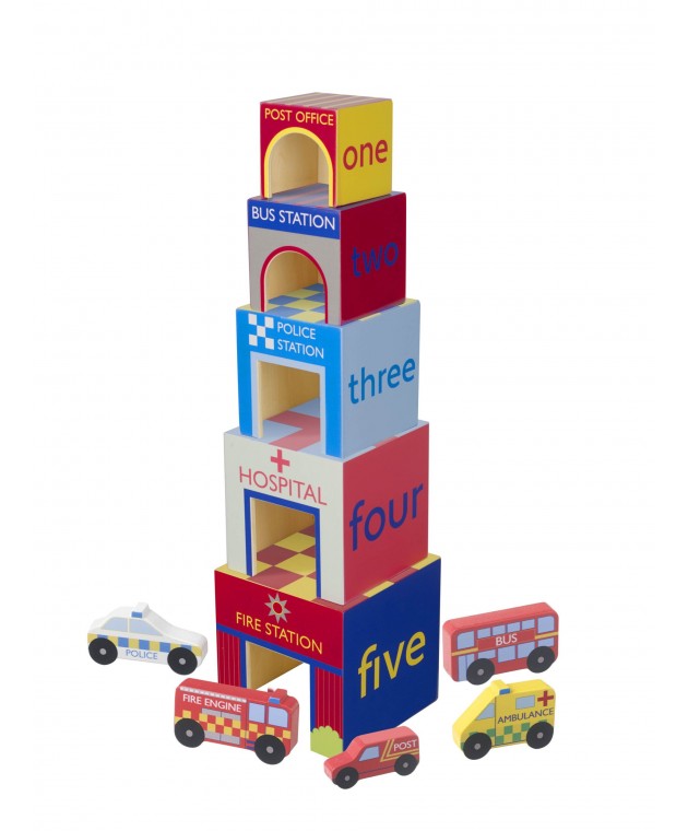 Κυβοι Στοίβαξης Emergency Services Orange Tree Toys