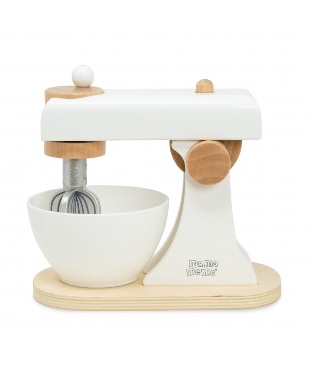Ξύλινο Μίξερ με Αξεσουάρ Άσπρο - Mama Memo Ξύλινα Παιχνίδια