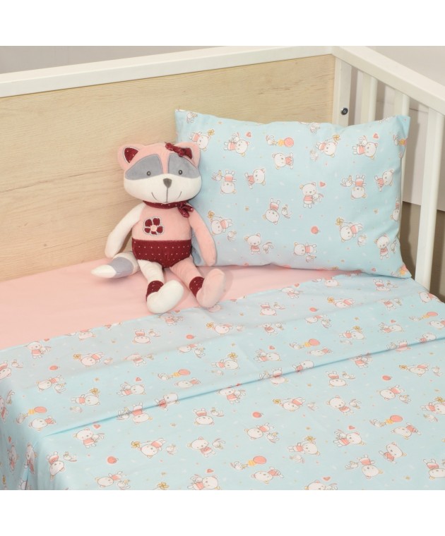 Σεντόνια Κούνιας 3 τεμ. 110x160cm 100% Βαμβάκι Design 212 Oliver Baby Βρεφικά Σετ Σεντόνια
