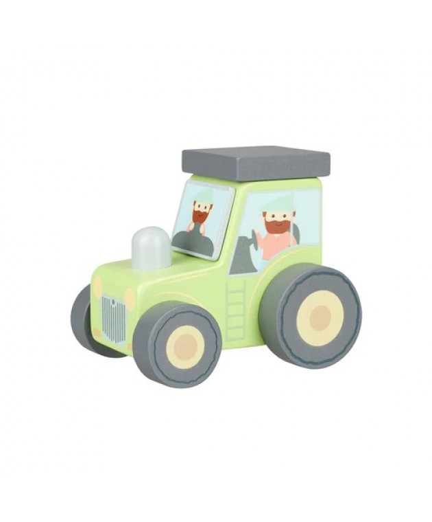 Τρακτέρ Push & Pull Farmyard Orange Tree Toys