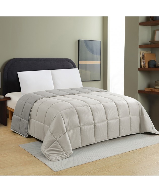 ΠΑΠΛΩΜΑ ΥΠΕΡΔΙΠΛΟ BROOKLYN SILVER/GREY (220X240) Παπλώματα Υπέρδιπλα