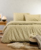 ΠΑΠΛΩΜΑΤΟΘΗΚΗ ΦΑΝΕΛΕΝΙΑ ΜΟΝΗ POPPY PASTEL OLIVE (165X245) Παπλωματοθήκες  Μονές Φανελένιες