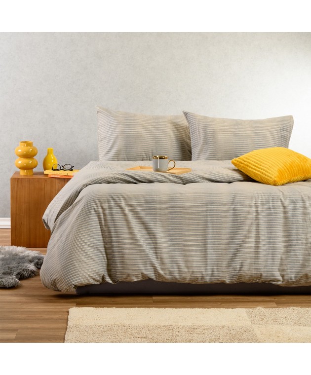 ΣΕΝΤΟΝΙ (ΣΕΤ 3 ΤΕΜ.) 180Χ200+30 TRINITY GREY WINTER LINE MINI King Size