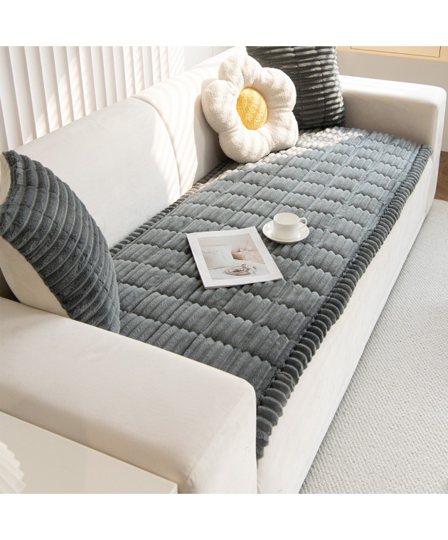 ΑΝΩΣΤΡΩΜΑ ΚΑΝΑΠΕ ASPEN DARK GREY (70X210) Τριθέσιου