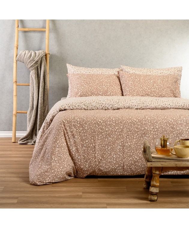 ΣΕΤ ΣΕΝΤΟΝΙΑ ΜΟΝΑ (Λ) LEO MOCCA CASUAL LINE (100Χ200+32) Σεντόνια Μονά