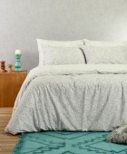 ΣΕΤ ΣΕΝΤΟΝΙΑ ΜΟΝΑ (Λ) LEO AQUA/GREY CASUAL LINE (100Χ200+32) Σεντόνια Μονά