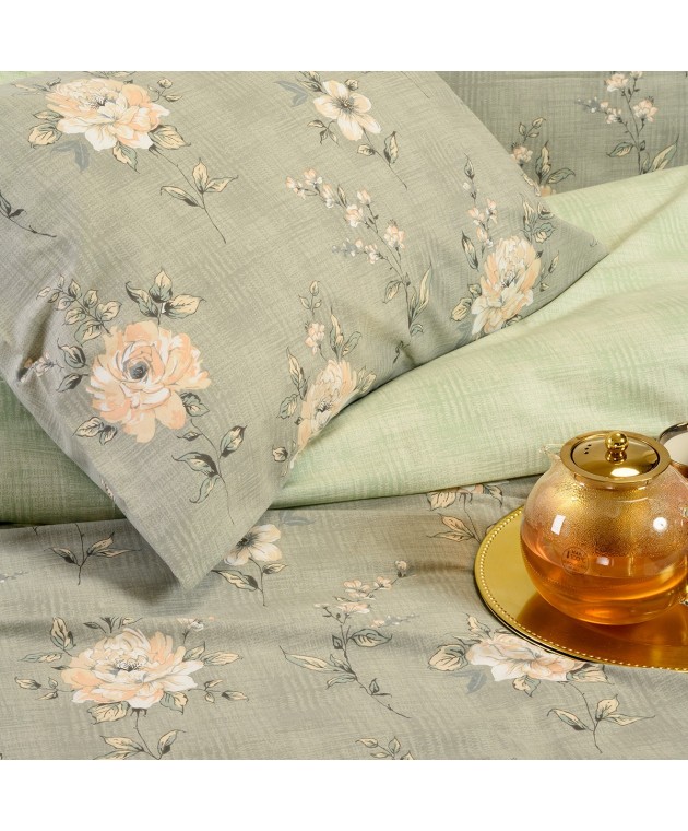 ΣΕΤ ΣΕΝΤΟΝΙΑ ΜΟΝΑ (Λ) GIANNA GREY/AQUA CASUAL LINE (100Χ200+32) Σεντόνια Μονά