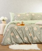 ΣΕΤ ΣΕΝΤΟΝΙΑ ΜΟΝΑ (Λ) GIANNA GREY/AQUA CASUAL LINE (100Χ200+32) Σεντόνια Μονά