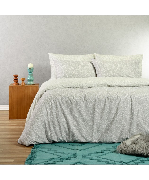 ΣΕΤ ΣΕΝΤΟΝΙΑ ΔΙΠΛΑ LEO AQUA/GREY CASUAL LINE (205X270) ΝΕΕΣ ΑΦΙΞΕΙΣ