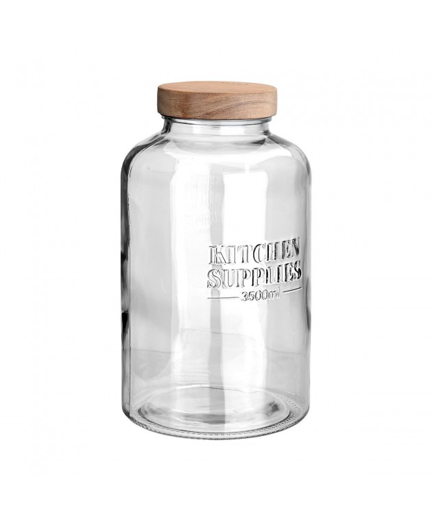 ESTIA ΔΟΧΕΙΟ ΑΠΟΘΗΚΕΥΣΗΣ ALLURE ΓΥΑΛΙΝΟ 3500ml 15x15x26cm Βάζα Τροφίμων