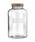 ESTIA ΔΟΧΕΙΟ ΑΠΟΘΗΚΕΥΣΗΣ ALLURE ΓΥΑΛΙΝΟ 3500ml 15x15x26cm Βάζα Τροφίμων