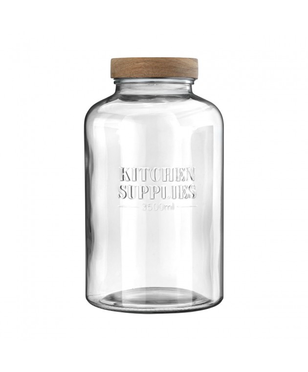 ESTIA ΔΟΧΕΙΟ ΑΠΟΘΗΚΕΥΣΗΣ ALLURE ΓΥΑΛΙΝΟ 3500ml 15x15x26cm Βάζα Τροφίμων