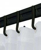 Easy roll hooks 12 pcs black κρίκοι κουρτίνας μπάνιου Sealskin