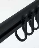 Easy roll hooks 12 pcs black κρίκοι κουρτίνας μπάνιου Sealskin
