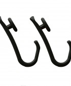 Easy roll hooks 12 pcs black κρίκοι κουρτίνας μπάνιου Sealskin