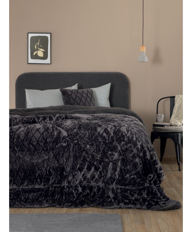 Κουβερτοπάπλωμα Υπέρδιπλο 220x240 NADINE/5 COAL Κουβερτοπαπλώματα  Υπέρδιπλα