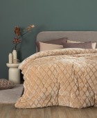 Κουβερτοπάπλωμα King size 240x260 NADINE/5 SAND Κουβερτοπάπλωμα  king size
