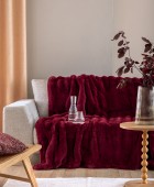 Γούνα Μονή 160x220 Heather BORDO Κουβέρτες Kαναπέ