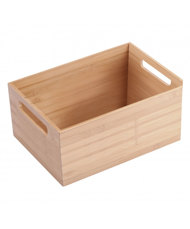 ESTIA ΚΟΥΤΙ ΟΡΓΑΝΩΣΗΣ BAMBOO ESSENTIALS ΜΕ ΛΑΒΕΣ 37x26x16.5cm ΣΤΟΙΒΑΖΟΜΕΝΟ Διακοσμητικά Καλάθια-Κουτιά