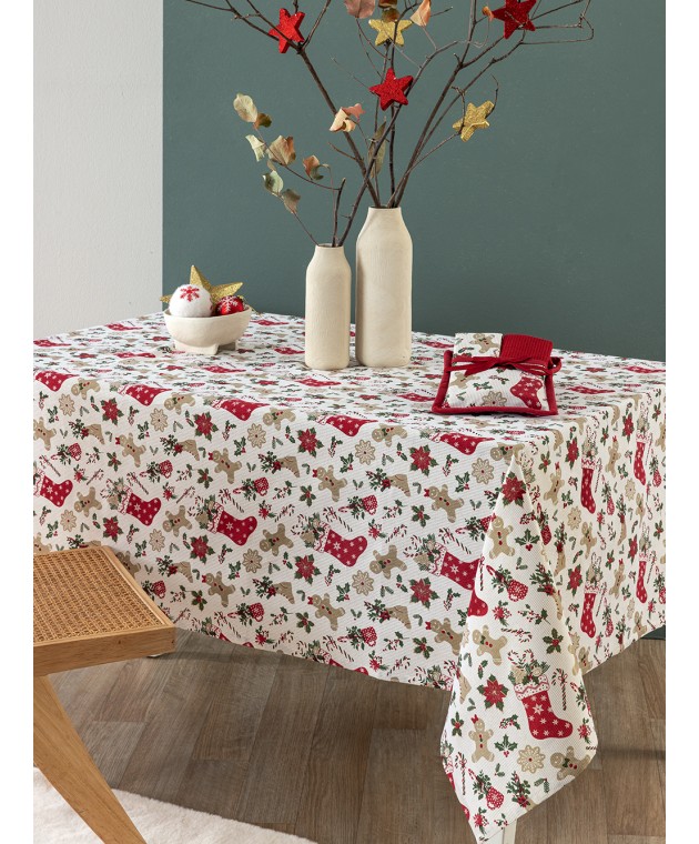 Τραπεζομάντηλο Christmas Collection 140x180 CC102 Τραπεζομάντηλα Χριστουγεννιάτικα