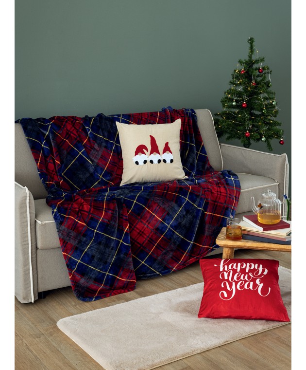 Κουβέρτα Fleece 160x220 CLAUS Ριχτάρια - Κουβέρτες καναπέ Χριστουγεννιάτικες