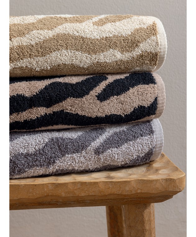 Πετσέτα Προσώπου Towels Collection 50x90 ZEB BEIGE Πετσέτες Mπάνιου