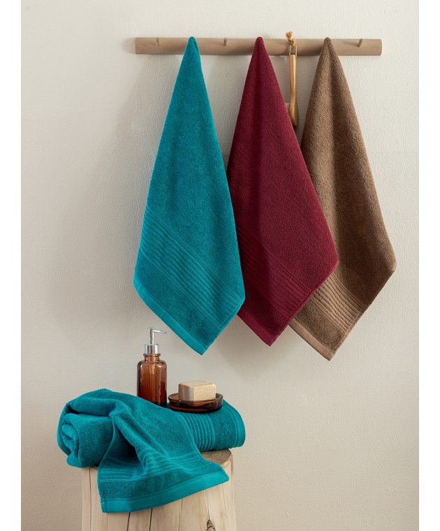 Πετσέτα Χεριών Towels Collection 30x50 ROKE PETROL Πετσέτες Mπάνιου