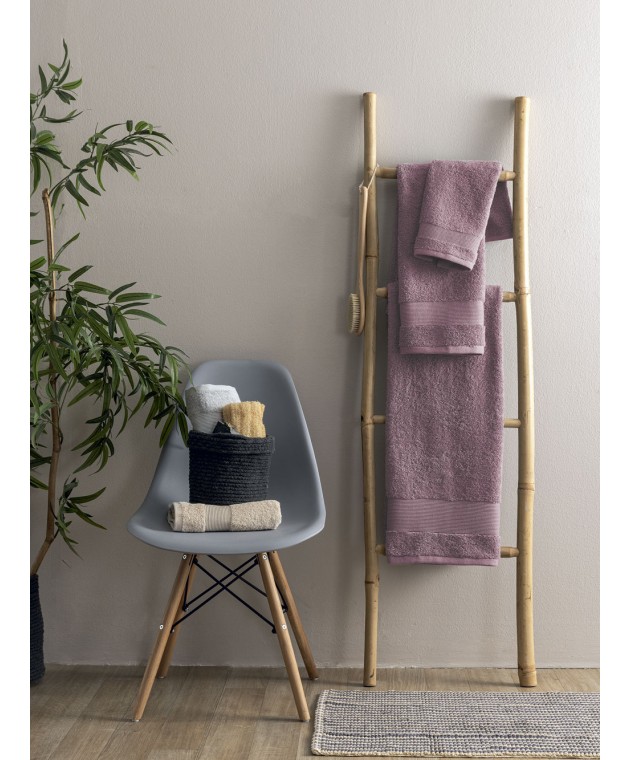 Πετσέτα Λουτρού Towels Collection 80x160 NAYA MAUVE Πετσέτες Mπάνιου