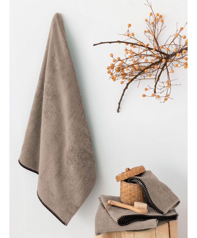Σετ Πετσετες Towels Collection BROOKLYN MOKA Σετ πετσέτες Mπάνιου