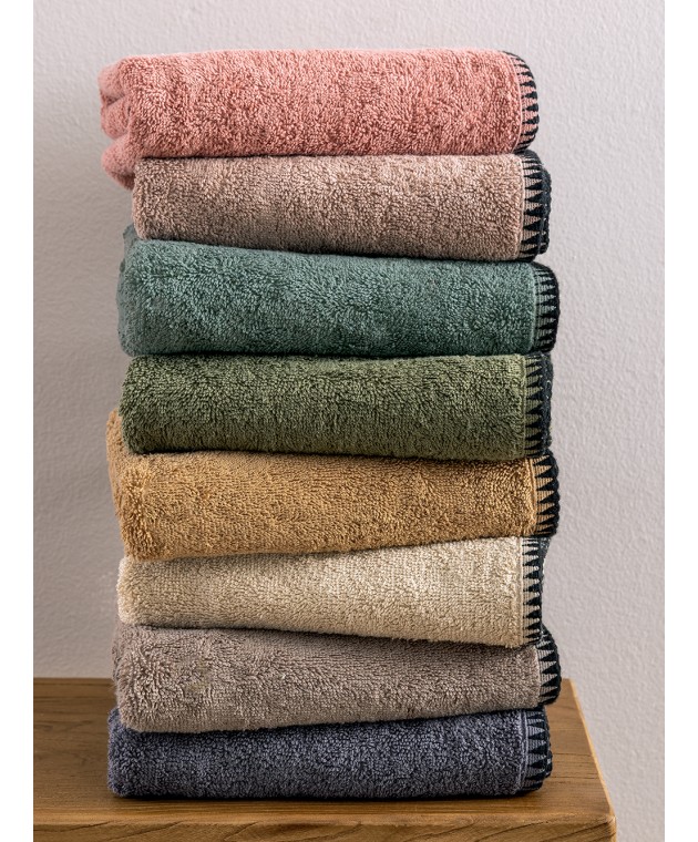 Πετσέτα Προσώπου Towels Collection 50x90 BROOKLYN MOKA Πετσέτες Mπάνιου