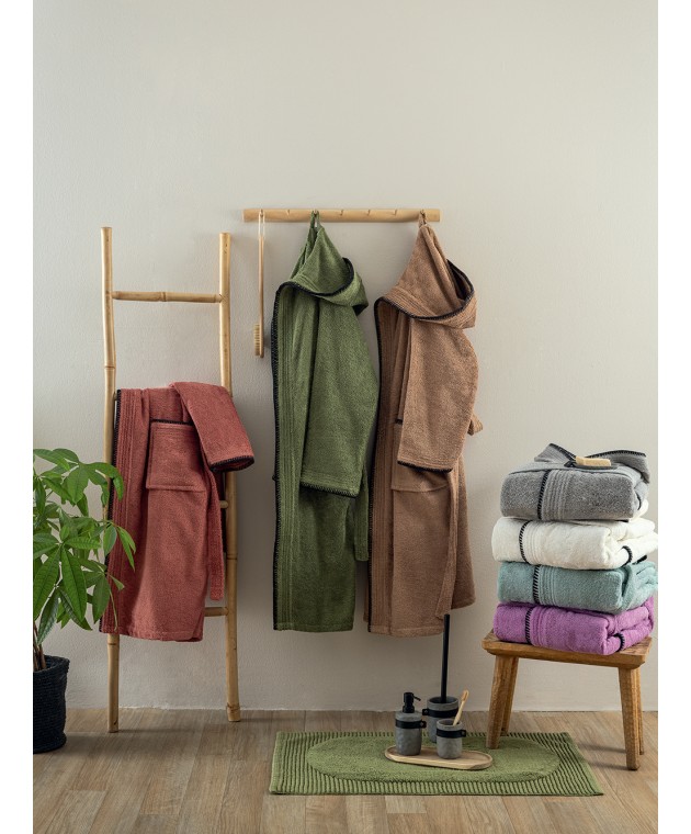 Μπουρνούζι Bath Collection BRIDGE OLIVE X-Large Μπουρνούζια