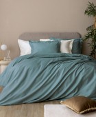 Ζεύγος Μαξιλαροθήκες Oxford 52x72 Posh Sateen GREEN Μαξιλαροθήκες Μονόχρωμες