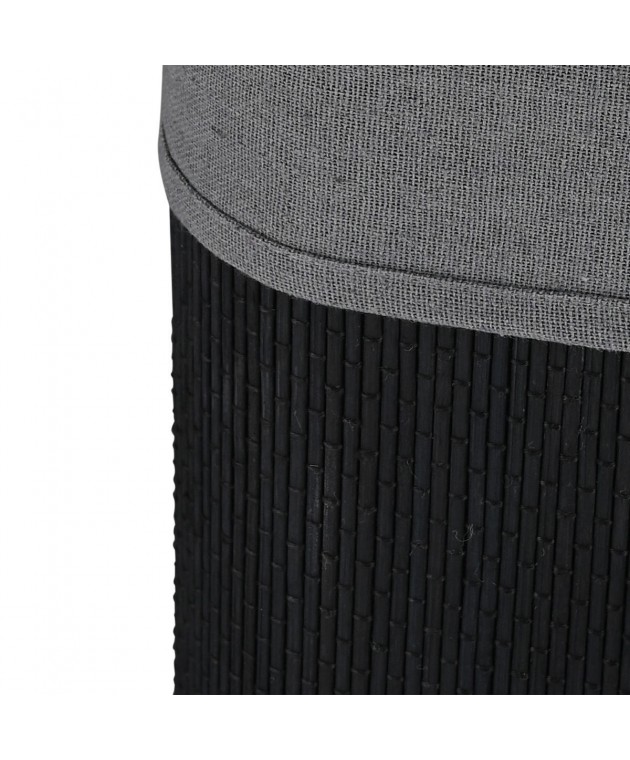 ESTIA ΚΑΛΑΘΙ ΑΠΛΥΤΩΝ BAMBOO ESSENTIALS 60LT ΠΤΥΣΣΟΜΕΝΟ ΟΡΘΟΓΩΝΙΟ ΜΑΥΡΟ ΝΕΑ ΠΛΕΞΗ Καλάθια Απλύτων
