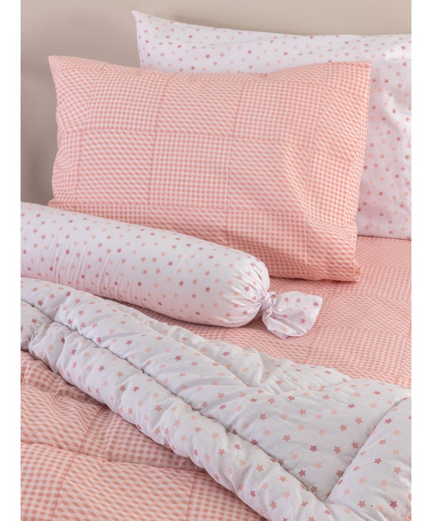 Ζεύγος Μαξιλαροθήκες 52x72 BB100 (Καρό) ROSE Παιδικές Μαξιλαροθήκες