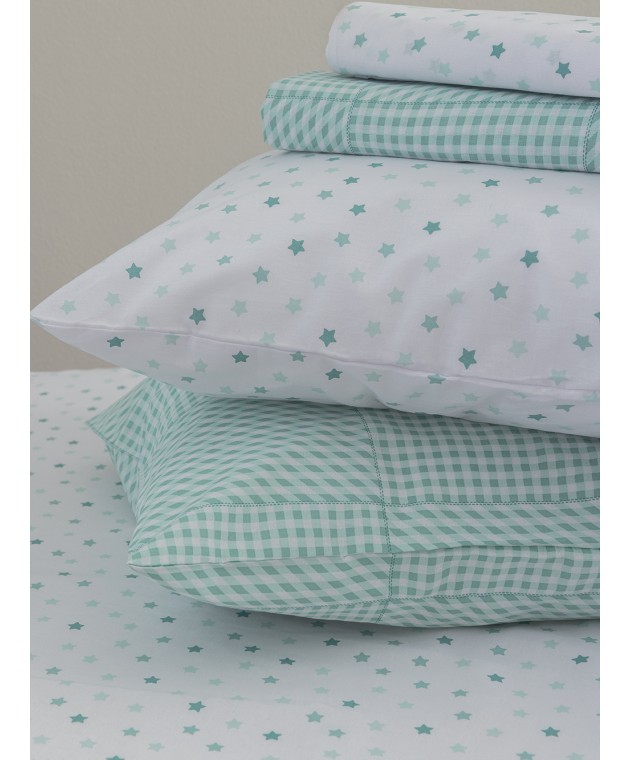 Ζεύγος Μαξιλαροθήκες 52x72 BB101 (Αστέρια) AQUA Παιδικές Μαξιλαροθήκες