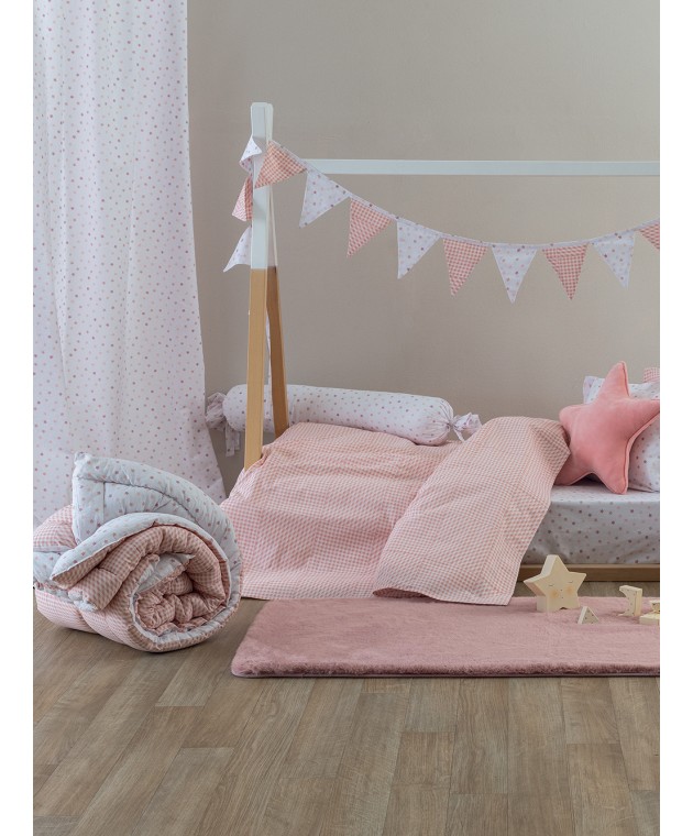 Πάπλωμα Κούνιας Bon Bon 110x150 BB100 ROSE Βρεφικά Παπλώματα