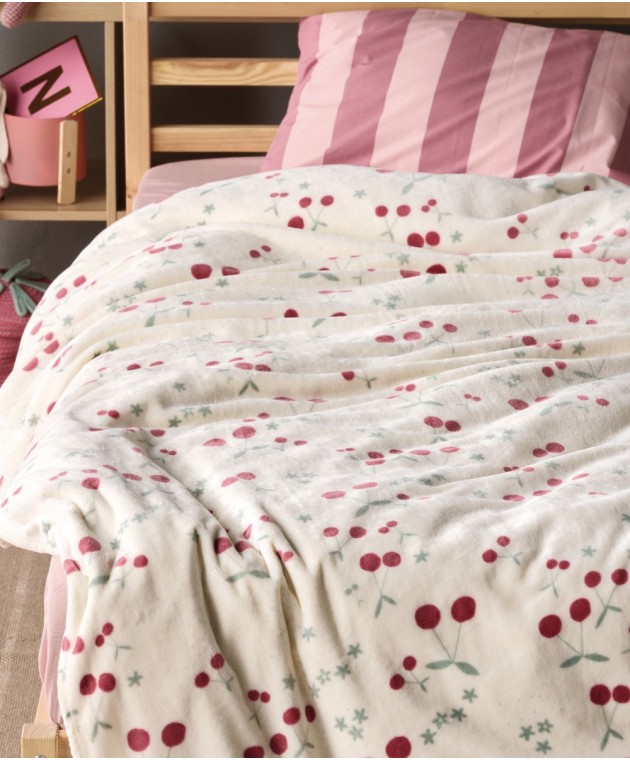 CHERRY ΚΟΥΒΕΡΤΑ.MONH 160X220 Κουβέρτες Fleece