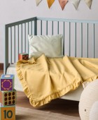 YN 25 YELLOW- WHITE ΚΟΥΒΕΡΤΑ.ΑΓΚΑΛΙΑΣ ΜΕ ΒΟΛΑΝ 65Χ100 Αγκαλιάς-Λίκνου