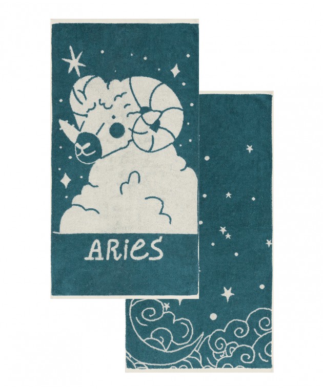 ZODIAC-ARIES ΣΕΤ 2 ΤΕΜ ΠΕΤΣΕΤΕΣ ΠΡΟΣΩΠΟΥ 50Χ90 Σετ πετσέτες Mπάνιου