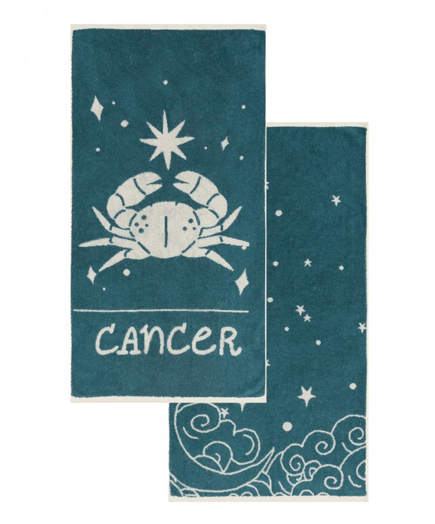 ZODIAC-CANCER ΣΕΤ 2 ΤΕΜ ΠΕΤΣΕΤΕΣ ΠΡΟΣΩΠΟΥ 50Χ90 Σετ πετσέτες Mπάνιου