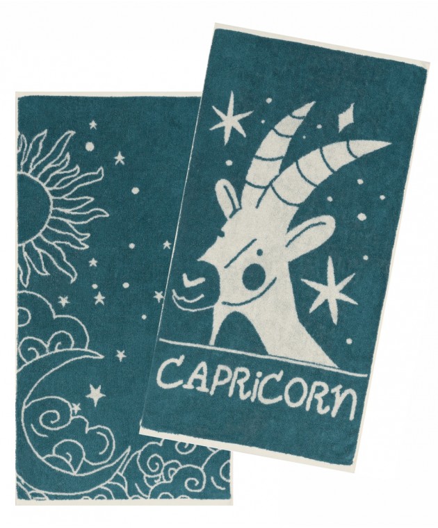 ZODIAC-CAPRICORN ΣΕΤ 2 ΤΕΜ ΠΕΤΣΕΤΕΣ ΠΡΟΣΩΠΟΥ 50Χ90 Σετ πετσέτες Mπάνιου