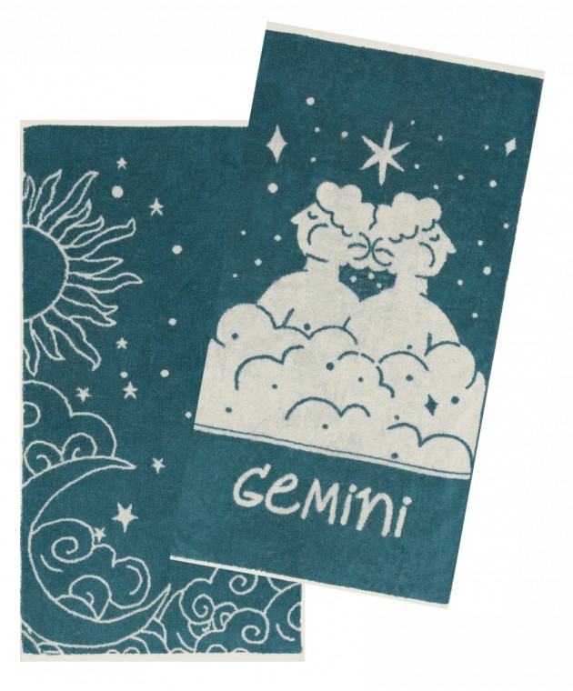 ZODIAC-GEMINI ΣΕΤ 2 ΤΕΜ ΠΕΤΣΕΤΕΣ ΠΡΟΣΩΠΟΥ 50Χ90 Σετ πετσέτες Mπάνιου