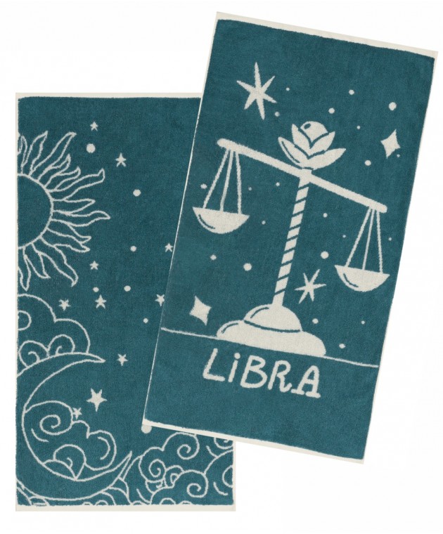 ZODIAC-LIBRA ΣΕΤ 2 ΤΕΜ ΠΕΤΣΕΤΕΣ ΠΡΟΣΩΠΟΥ 50X90 Σετ πετσέτες Mπάνιου