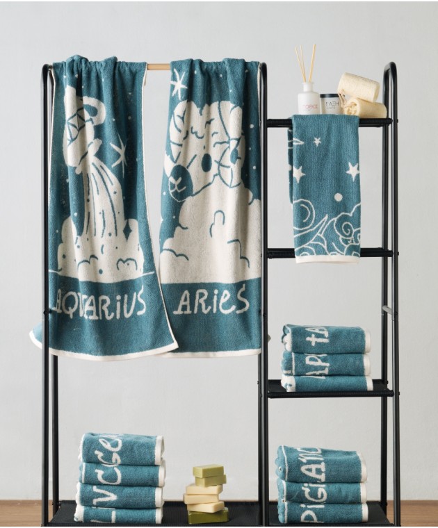 ZODIAC-SAGITARIUS ΣΕΤ 2 ΤΕΜ ΠΕΤΣΕΤΕΣ ΠΡΟΣΩΠΟΥ 50Χ90 Σετ πετσέτες Mπάνιου