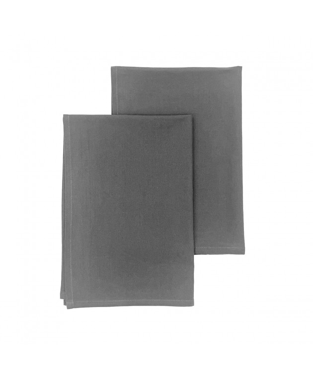 ΠΕΤΣΕΤΕΣ ΚΟΥΖΙΝΑΣ ΣΕΤ 2 ΤΕΜΑΧΙΩΝ ZOE DARK GREY (45X65) Πετσέτες Kουζίνας
