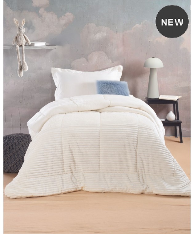  Κουβερτοπάπλωμα μονό (160Χ220) ETOILE WHITE, RYTHMOS HOME Κουβερτοπαπλώματα Μονά