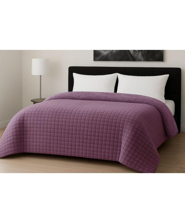 Κουβερτοπάπλωμα Le Blanc Flannel Comfort Υπέρδιπλο 220Χ240 700gsm RIB CUT Lilac Κουβερτοπαπλώματα  Υπέρδιπλα