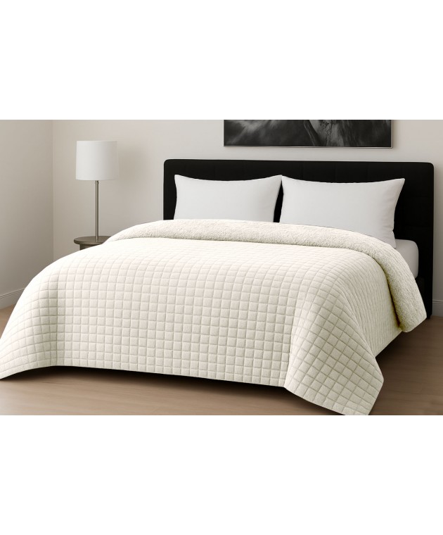 Κουβερτοπάπλωμα Le Blanc Flannel Comfort Σούπερ Υπέρδιπλο 260Χ240 700gsm RIB CUT Ivory Κουβερτοπάπλωμα  king size